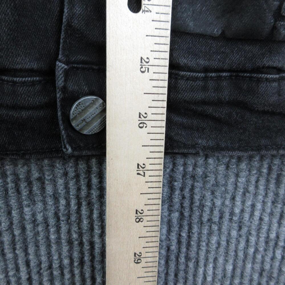 FWRD Denim Jacket Mens XL Black Biker Collared Pockets Stretch Button Tags NWT - Picture 5 of 16